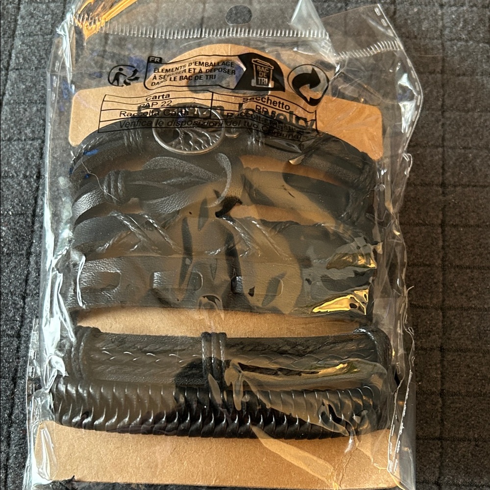 Black Men’s Bracelet Set